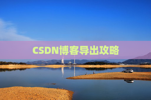 CSDN博客导出攻略